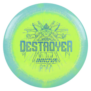 Innova Disc Golf Halo Star Destroyer Distance Driver 12/5/-1/3 Teal Yellow/Slate 145 grams
