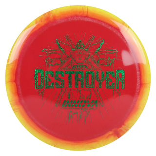 Innova Disc Golf Halo Star Destroyer Distance Driver 12/5/-1/3 Yellow Red/Green Shimmer 162 grams