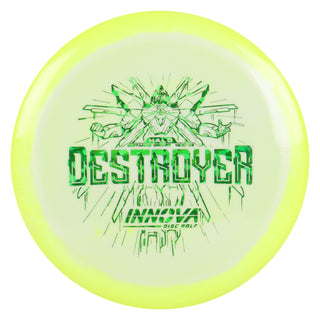 Innova Disc Golf Halo Star Destroyer Distance Driver 12/5/-1/3 Yellow White/Green Shatter 157 grams