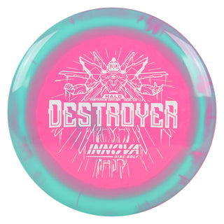 Innova Disc Golf Halo Star Destroyer Distance Driver 12/5/-1/3 Teal Pink/White 171 grams