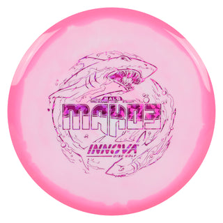 Innova Disc Golf Halo Star Mako3 Midrange Disc 5/5/0/0 Pink White/Magenta Shatter 176 grams