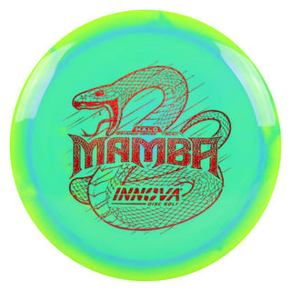 Innova Disc Golf Halo Star Mamba Distance Driver 11/6/-5/1 Yellow Green/Red Shimmer 173 grams