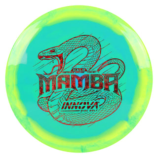 Innova Disc Golf Halo Star Mamba Distance Driver 11/6/-5/1 Yellow Green/Red Shatter 144 grams