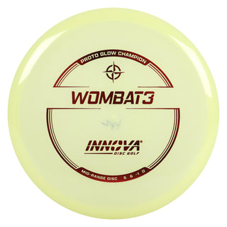 Innova Disc Golf Proto Glow Champion Wombat3 Midrange 5/6/-1/0 Red Holo 172 grams