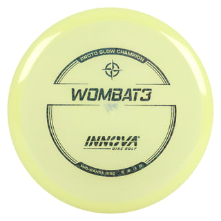 Innova Disc Golf Proto Glow Champion Wombat3 Midrange 5/6/-1/0 Black Prisms 173 grams