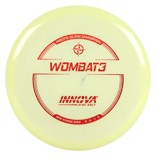 Innova Disc Golf Proto Glow Champion Wombat3 Midrange 5/6/-1/0 Red Shimmer 180 grams