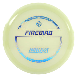 Innova Disc Golf Proto Glow Champion Firebird Fairway Driver 9/3/0/4 Blue Metallic 173 grams