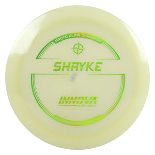 Innova Disc Golf Proto Glow Champion Shryke Distance Driver 13/6/-2/2 Glow/Green Holo 173 grams