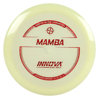 Innova Disc Golf Proto Glow Champion Mamba Distance Driver 11/6/-5/1 Glow/Red Shimmer 173 grams
