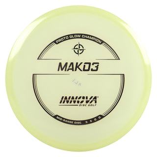Innova Disc Golf Proto Glow Champion Mako3 Midrange 5/5/0/0 Glow/Silver 176 grams