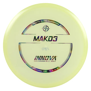 Innova Disc Golf Proto Glow Champion Mako3 Midrange 5/5/0/0 Glow/Jellybean 180 grams