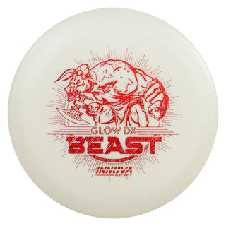 Innova Disc Golf DX Glow Beast Distance Driver 10/5/-2/2 White/Red Shimmer 175 grams