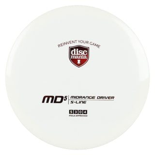 Discmania Disc Golf S-Line MD5 Midrange 5/3/0/4 White/Red 176 grams