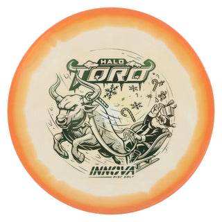 Innova Disc Golf Halo Star Holiday 2024 Toro Midrange Disc 4/2/1/3 Orange White/Olive 172 grams