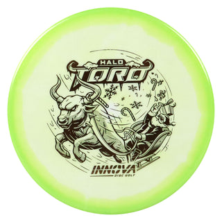 Innova Disc Golf Halo Star Holiday 2024 Toro Midrange Disc 4/2/1/3 Lime White/Gold 169 grams