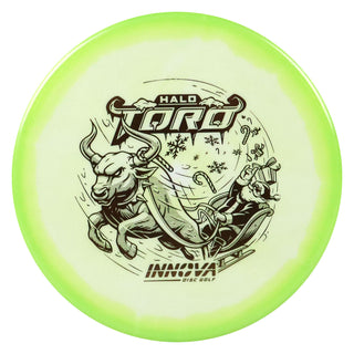Innova Disc Golf Halo Star Holiday 2024 Toro Midrange Disc 4/2/1/3 Lime White/Olive 169 grams