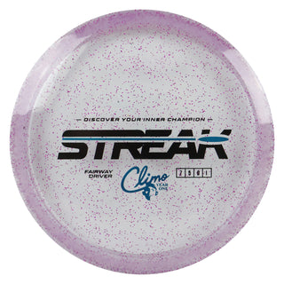 Climo Disc Golf Victory Line Sparkle Year 1 Streak Fairway Driver 7/5/0/1 Purple/Turquoise 176 grams