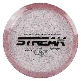 Climo Disc Golf Victory Line Sparkle Year 1 Streak Fairway Driver 7/5/0/1 Red/Silver 170 grams