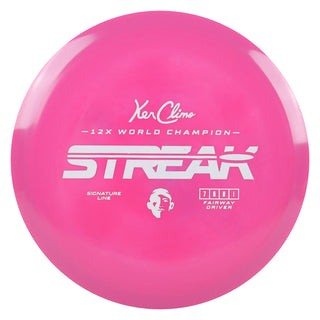 Climo Disc Golf Signature Line Prototype Streak Fairway Driver 7/5/0/1 Dark Pink/White 173 grams