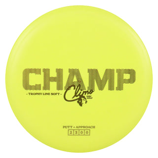 Climo Disc Golf Trophy Line Soft Champ Putter 2/3/0/0 Yellow/Gold 175 grams
