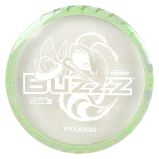 Discraft Disc Golf Fuzed Line Buzzz with Saw Pattern Midrange 5/4-1/1 Clear with Mint Saw/White 173-174g