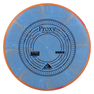 Axiom Disc Golf Cosmic Electron Proxy Soft Putter 3/3/-1/0.5 Blue/Orange Red 173 grams