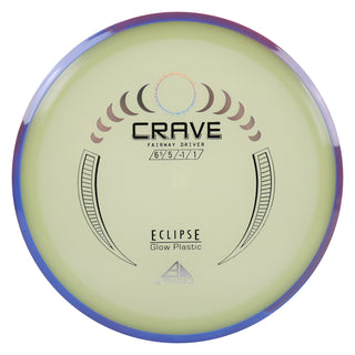 Axiom Disc Golf Eclipse Crave Fairway Driver 6.5/5/-1/1 Glow/Blue Plum 171 grams