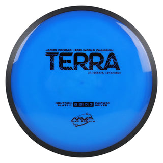 MVP Disc Golf Neutron Terra James Conrad Fairway 8/5/0/3 Dark Blue 175 grams