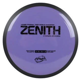 MVP Disc Golf James Conrad Neutron Zenith Distance Driver 11/5/-0.5/2 Slate Purple 173 grams