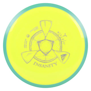 Axiom Disc Golf Neutron Insanity Distance Driver 9/5/-2/1.5 Yellow/Slate Blue 174 grams