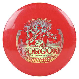 Innova Disc Golf Gstar Gorgon Distance Driver 10/6/-3/1 Red/Gold Holo 171 grams