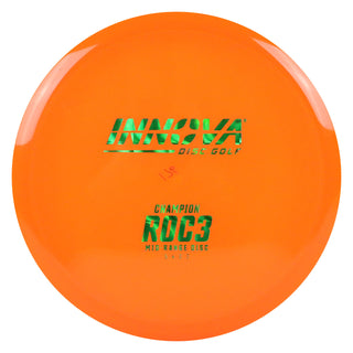 Innova Disc Golf Champion Roc3 Midrange Disc 5/4/0/3 Orange/Green Prisms Wave 176 grams