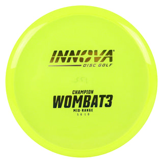 Innova Disc Golf Champion Wombat3 Midrange Disc 5/6/-1/0 Yellow/Gold Metallic 172 grams