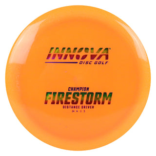 Innova Disc Golf Champion Firestorm Distance Driver 14/4/-1/3 Orange/Rainbow 173 grams