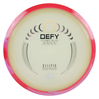 Axiom Disc Golf Eclipse Glow Defy Distance Driver 11/5/-1/3 Glow/Red Pink 165 grams