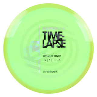 Axiom Disc Golf Simon Line Neutron Time-Lapse Retooled Misprint Distance Driver 12/5/-1/2 Green/Yellow 174 grams