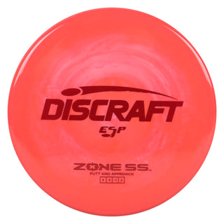Discraft Disc Golf ESP Zone SS Putt and Approach 4/4/-1/2 Bright Red/Red 173-174g