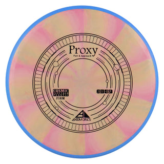 Axiom Disc Golf Cosmic Electron Proxy Firm Putter 3/3/-1/0.5 Brown Pink/Blue 171 grams