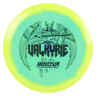 Innova Disc Golf Halo Star Valkyrie Fairway Driver 9/4/-2/2 Yellow Teal/Black 161 grams