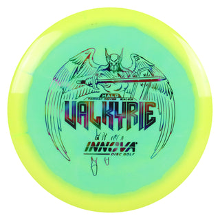 Innova Disc Golf Halo Star Valkyrie Fairway Driver 9/4/-2/2 Yellow Teal/Jellybean 160 grams