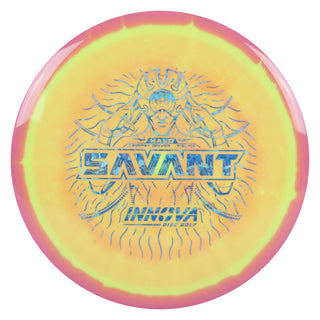Innova Disc Golf Halo Star Savant Fairway Driver 9/5/-1/2 Blush Yellow/Blue Shatter 167 grams