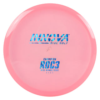 Innova Disc Golf Champion Roc3 Midrange Disc 5/4/0/3 Light Pink/Blue Waves 176 grams
