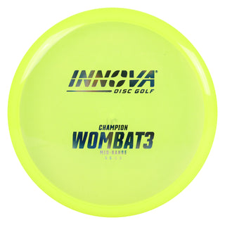 Innova Disc Golf Champion Wombat3 Midrange Disc 5/6/-1/0 Yellow/Blue Silver 176 grams