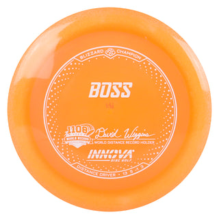 Innova Disc Golf Champion Blizzard Boss Distance Driver 13/5/-1/3 Orange/White 149 grams