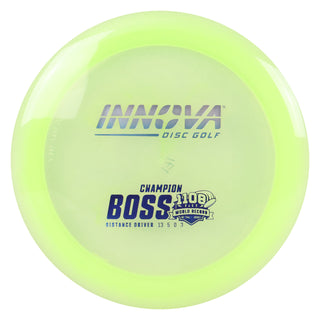 Innova Disc Golf Champion Boss Distance Driver 13/5/-1/3 Lime/Blue Silver 171 grams
