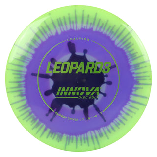 Innova Disc Golf Champion I-Dye Leopard3 Fairway Driver 7/5/-2/1 Black Purple Splat/Olive 173 grams