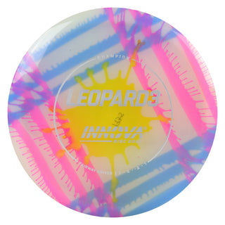 Innova Disc Golf Champion I-Dye Leopard3 Fairway Driver 7/5/-2/1 Pink Blue Patchwork/Silver 173 grams