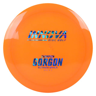 Innova Disc Golf Champion Gorgon Distance Driver 10/6/-2/1 Orange/Blue Prisms Wave 173 grams
