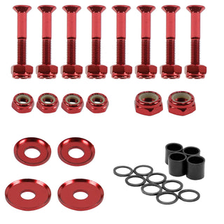 Dime Bag Skateboard Truck 1.25" Red Hardware Refresh Kit with Nuts, Spacers, Washers