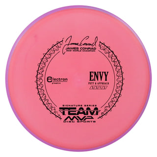Axiom Disc Golf Electron James Conrad Signature Envy Putter Light Red/Purple 172 grams
